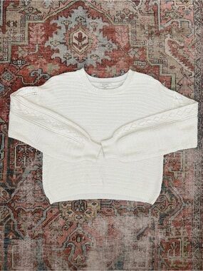 Z SUPPLY Cotton/Linen Blend Cream Sweater - Women’s Medium
